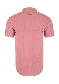 Men's Frat Seersucker Striped Button-Down Short Sleeve Shirt