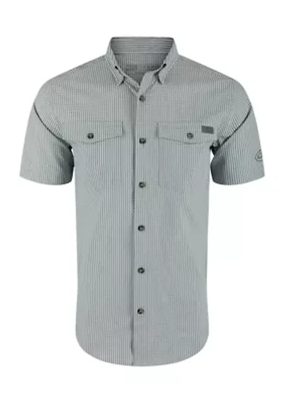 Men's Frat Seersucker Striped Button-Down Short Sleeve Shirt