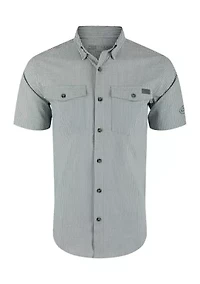 Men's Frat Seersucker Striped Button-Down Short Sleeve Shirt
