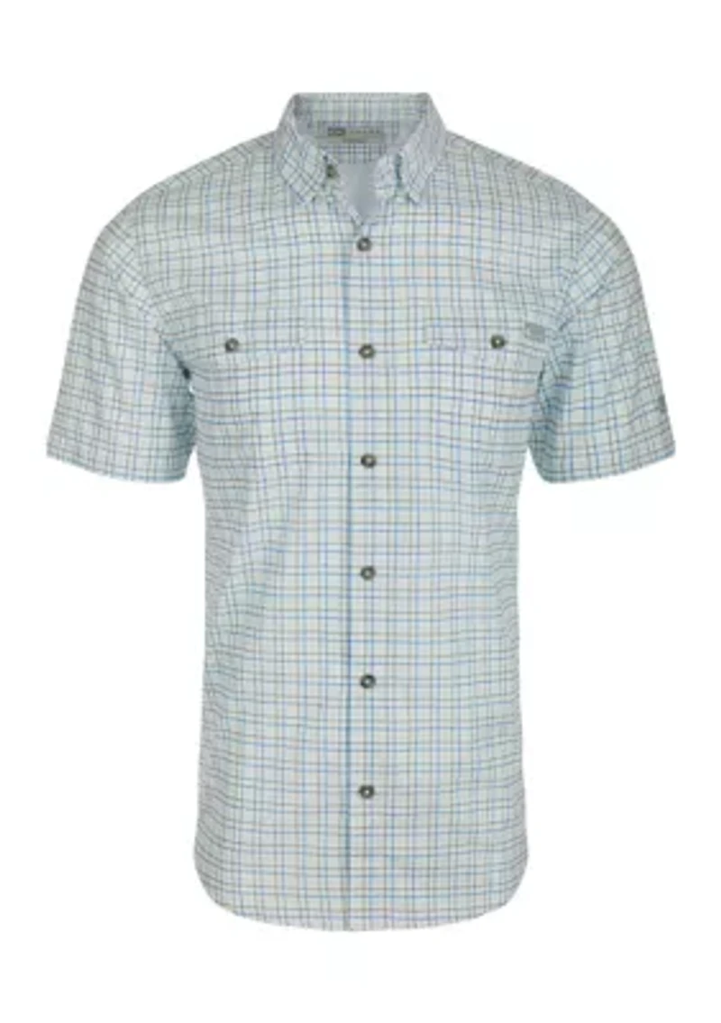 Men's Frat Button Down Short Sleeve Tattersall Shirt