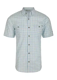Men's Frat Button Down Short Sleeve Tattersall Shirt