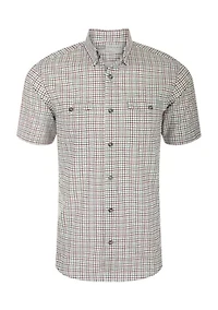 Men's Frat Tattersall Button Down Short Sleeve Shirt