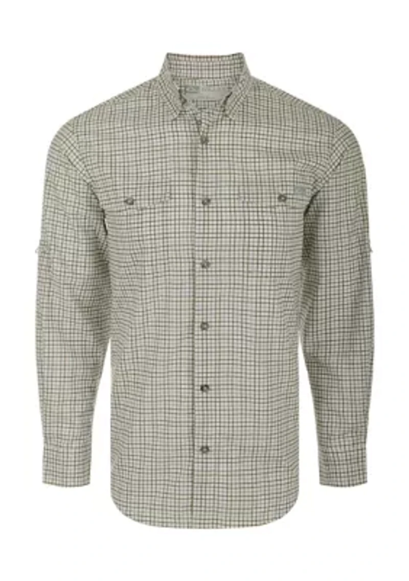 Big & Tall Frat Tattersall Button Down Long Sleeve Shirt