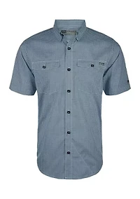 Frat Gingham Check Button-Down Short Sleeve Shirt