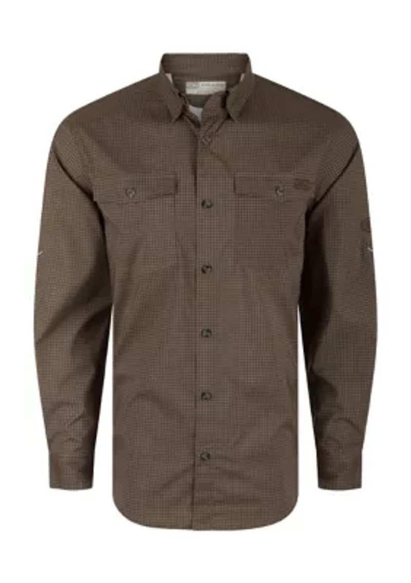 Big & Tall Frat Gingham Check Button Down Long Sleeve Shirt