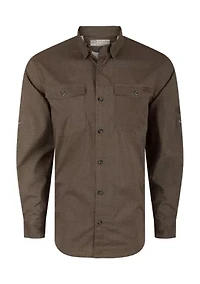 Big & Tall Frat Gingham Check Button Down Long Sleeve Shirt