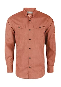 Frat Gingham Check Button-Down Long Sleeve Shirt