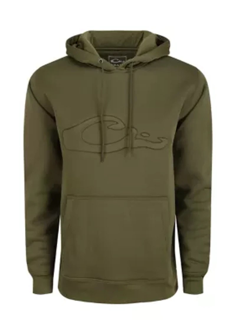 Big & Tall Back Eddy Embossed Solid Hoodie