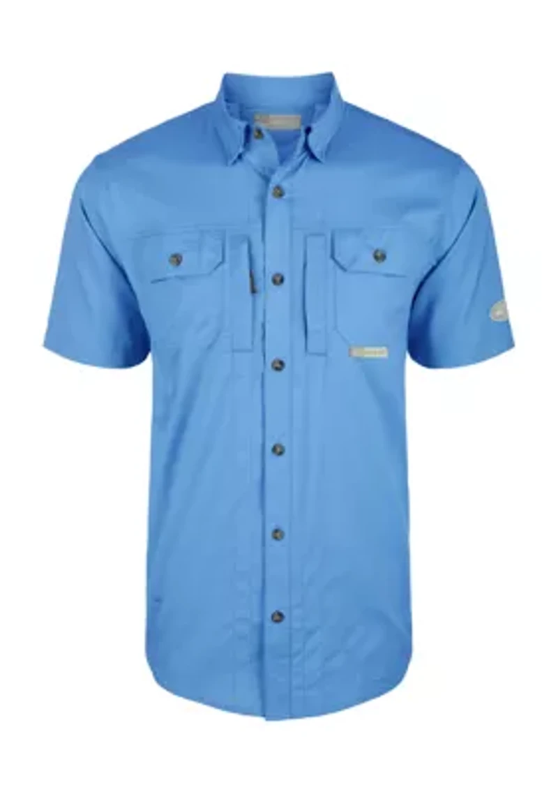 Wingshooter Trey Solid Dobby Button-Down Short Sleeve Shirt