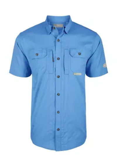 Wingshooter Trey Solid Dobby Button-Down Short Sleeve Shirt