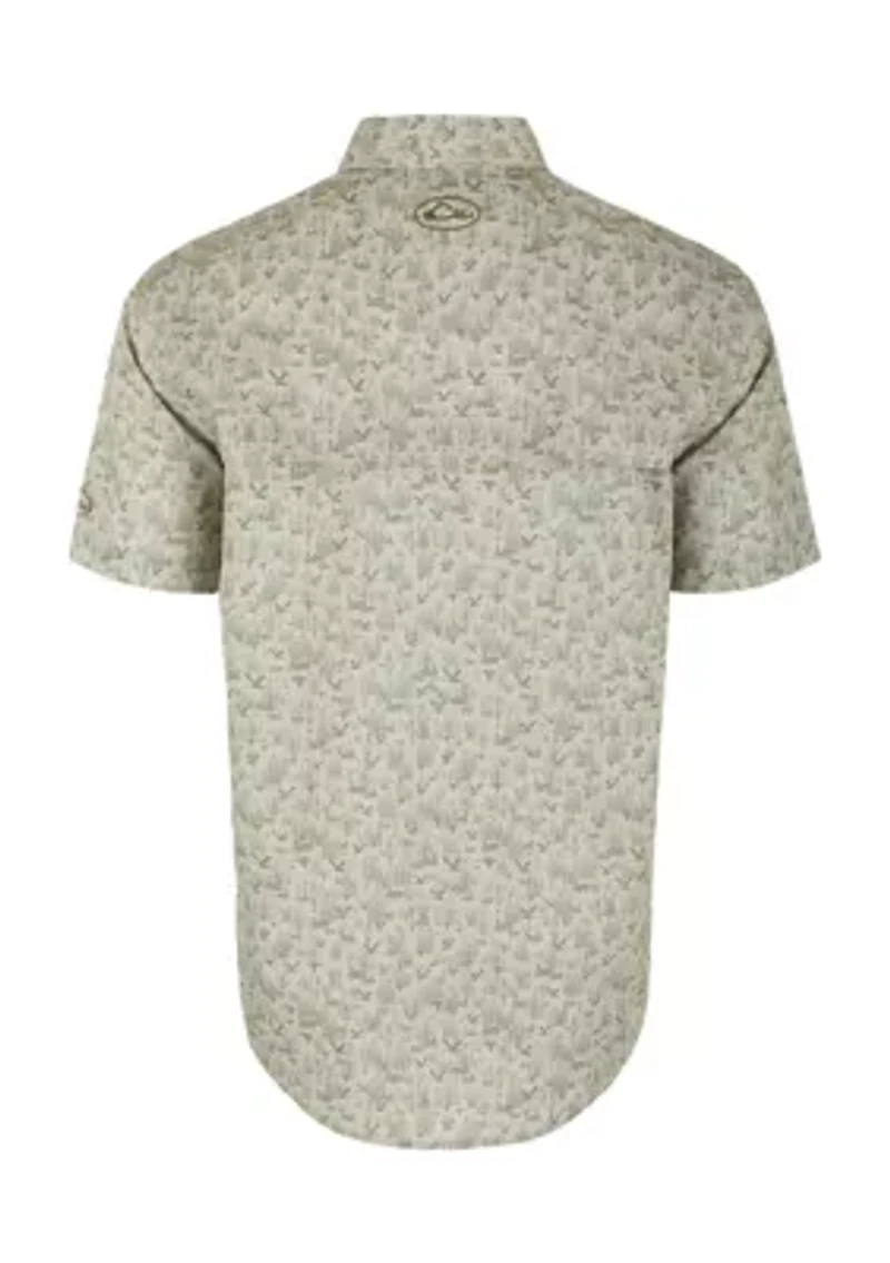 Men's Cotton Marsh Print Short Sleeve Shirt