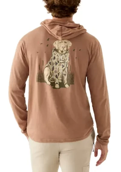 Men's Old School Lab Long Sleeve Graphic Hoodie T-Shirt