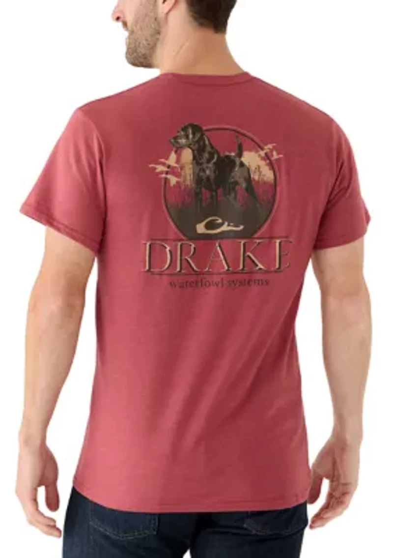 Men's Standing Black Lab T-Shirt