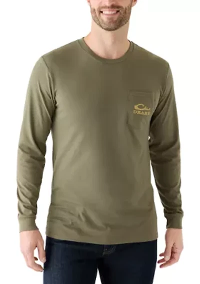 Men's Old School Bar Long Sleeve Graphic T-Shirt