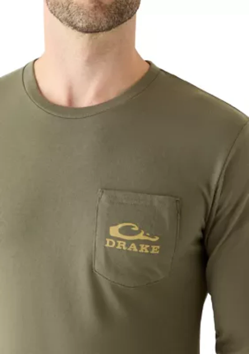 Men's Old School Bar Long Sleeve Graphic T-Shirt