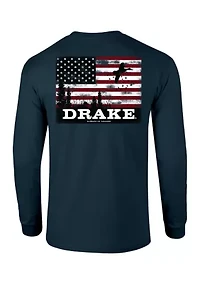Men's Scenic Flag Long Sleeve Graphic T-Shirt