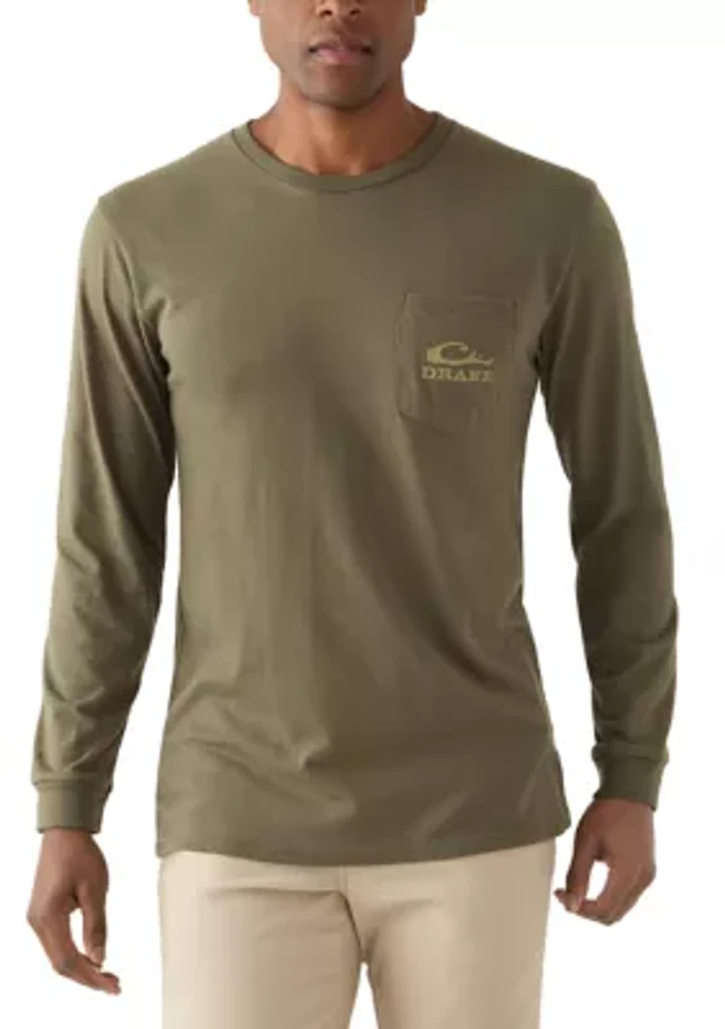 Men's Circle Mallard Long Sleeve Graphic T-Shirt