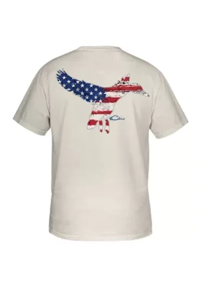 Men's Flying Duck Flag Graphic T-Shirt