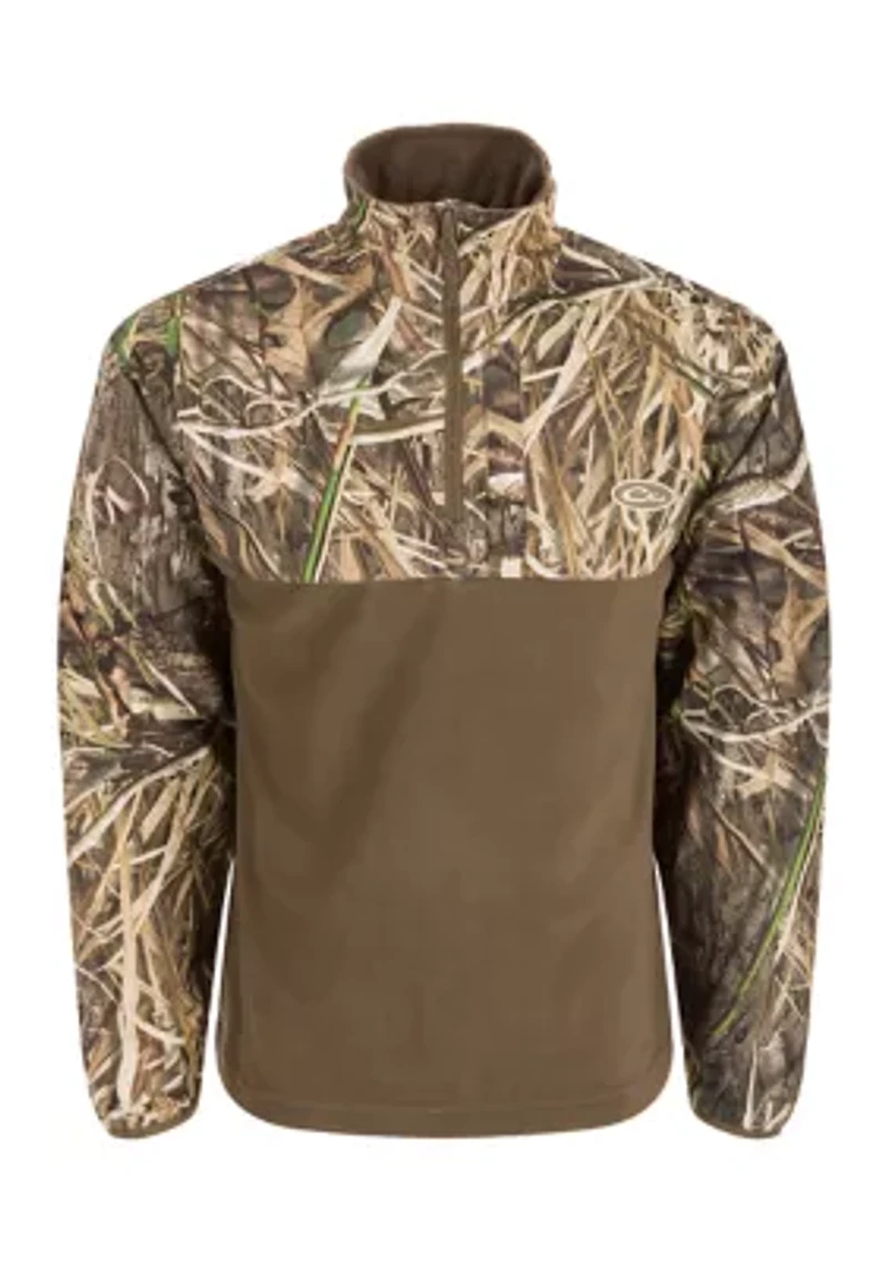 Big & Tall Quarter Zip Camo Jacket