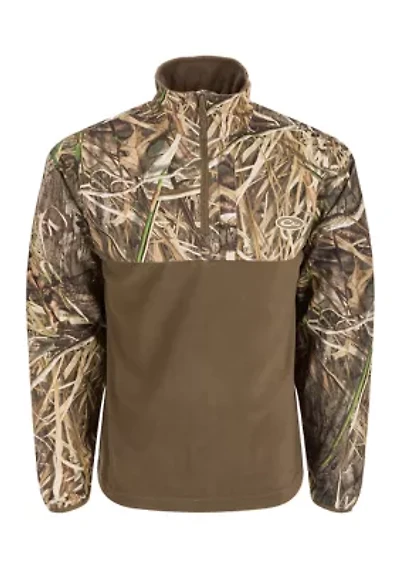 Big & Tall Quarter Zip Camo Jacket
