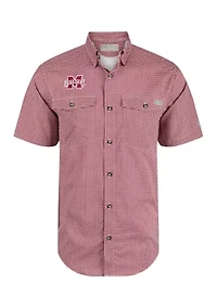 NCAA Mississippi State Bulldogs Frat Gingham Short Sleeve Shirt