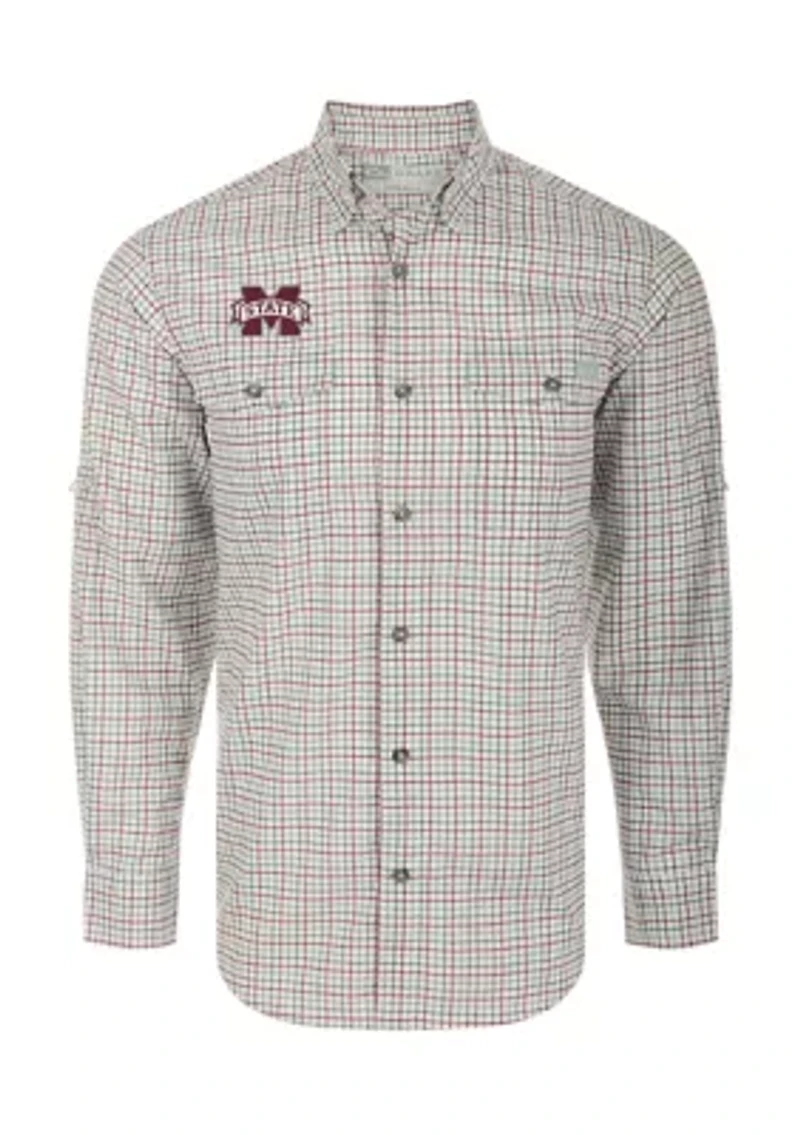 NCAA Mississippi State Bulldogs The Frat Tattersall Collared Button Up Shirt