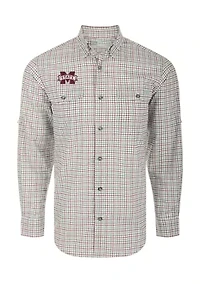 NCAA Mississippi State Bulldogs The Frat Tattersall Collared Button Up Shirt