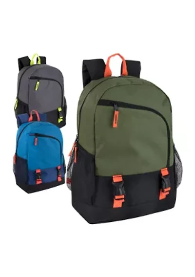 Asymmetrical Zipper Backpack with Double Clips