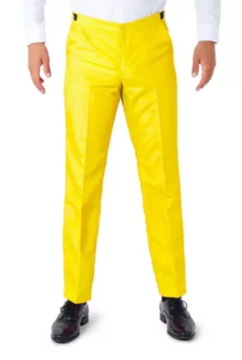 Solid Yellow  2 Piece Suit + Tie