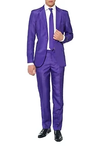 Solid Purple  2 Piece Suit + Tie