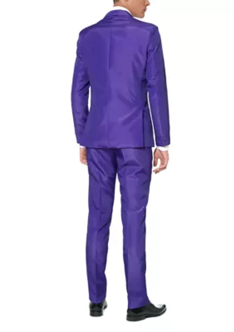 Solid Purple  2 Piece Suit + Tie