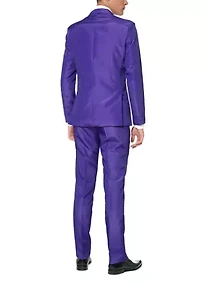 Solid Purple  2 Piece Suit + Tie