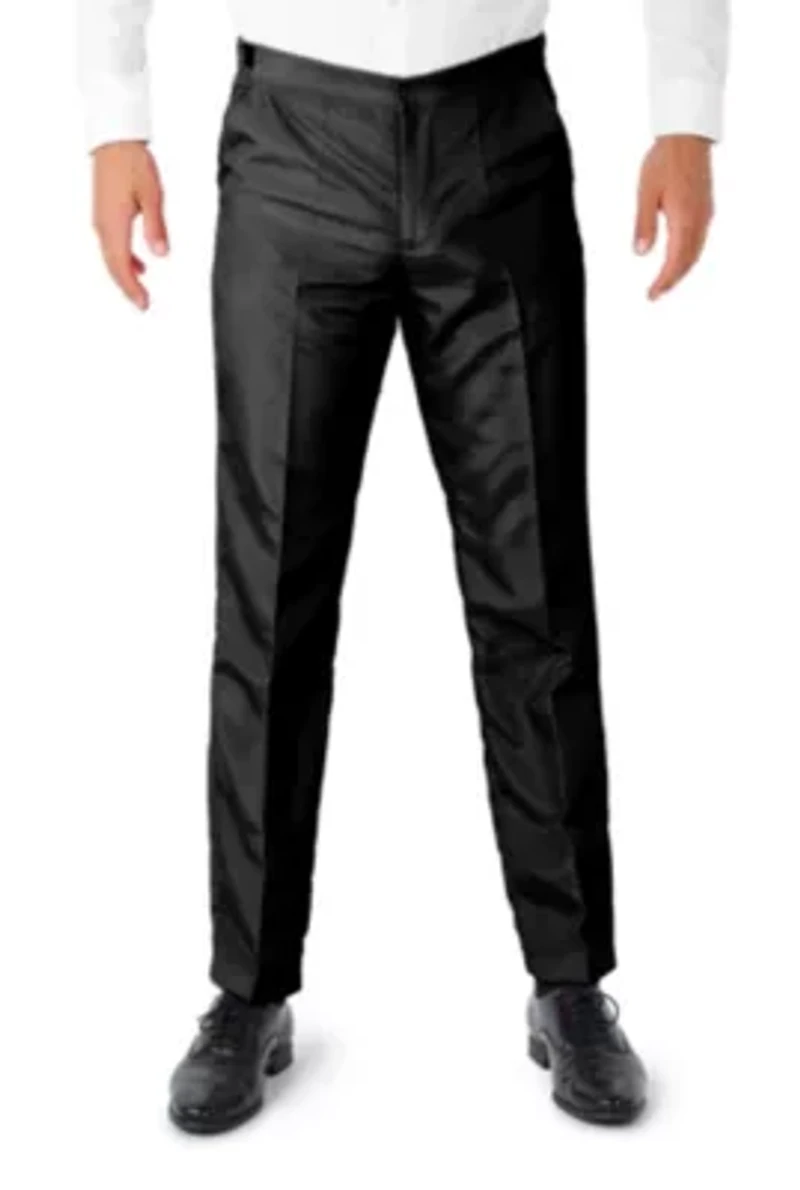 Solid Black  2 Piece Suit + Tie