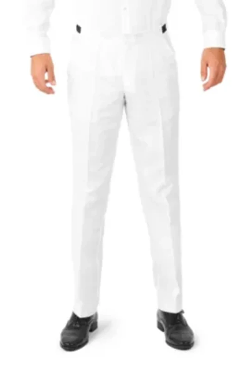 Solid White  2 Piece Suit + Tie