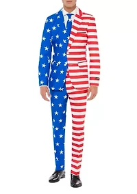USA Flag  2 Piece Suit + Tie