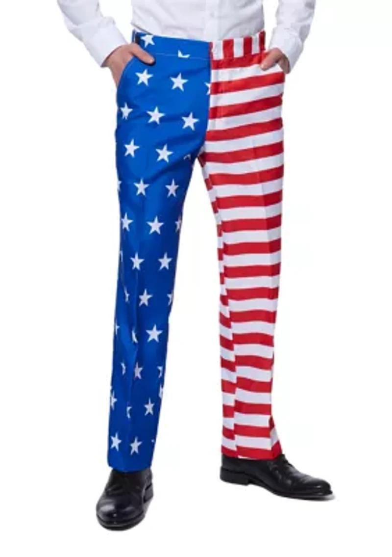 USA Flag 2 Piece Suit + Tie