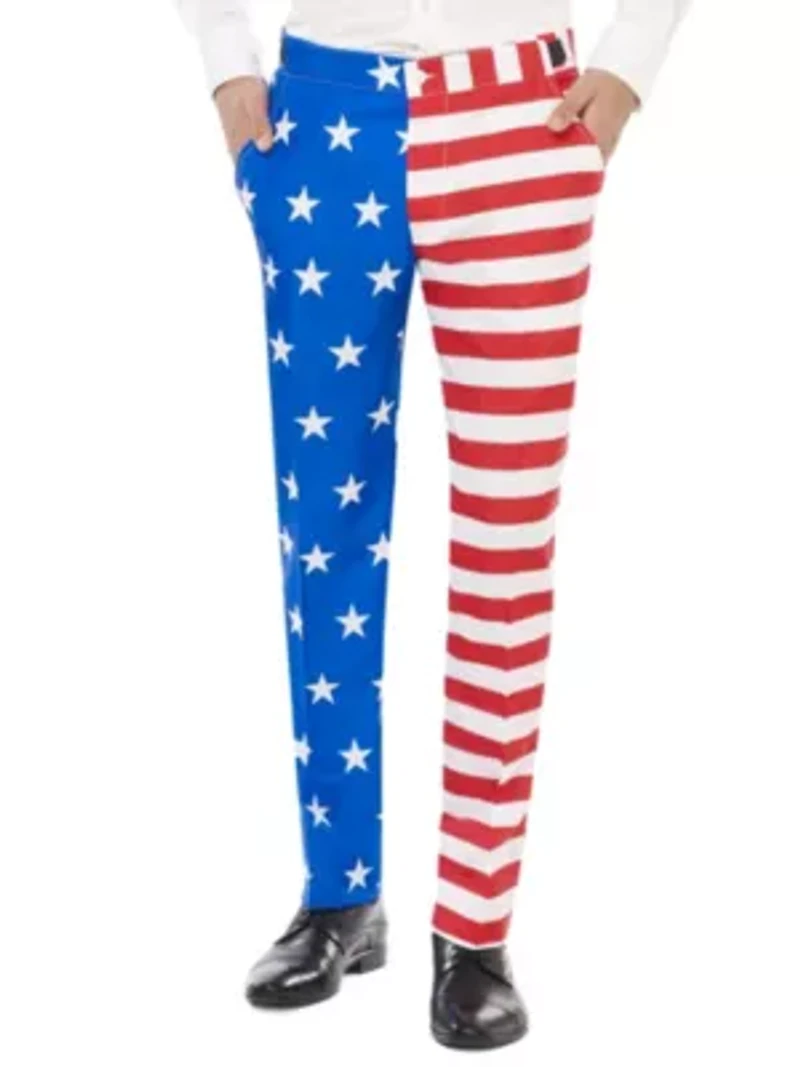USA Flag 2 Piece Suit + Tie