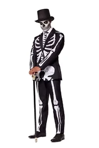 Skeleton Grunge Black  2 Piece Suit + Tie