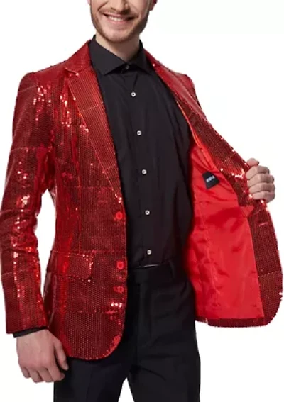 Sequins Red Blazer