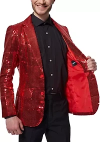 Sequins Red  Blazer