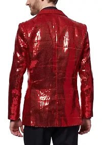 Sequins Red  Blazer