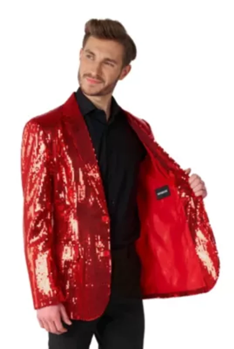 Sequins Red  Blazer