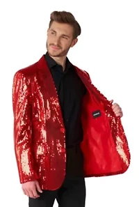Sequins Red  Blazer