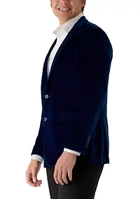 Men's New Blue Velvet Blazer