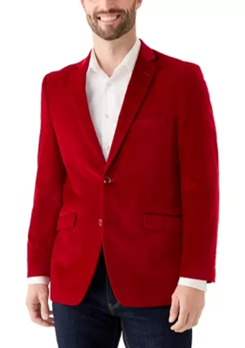 Big & Tall Velvet Blazer