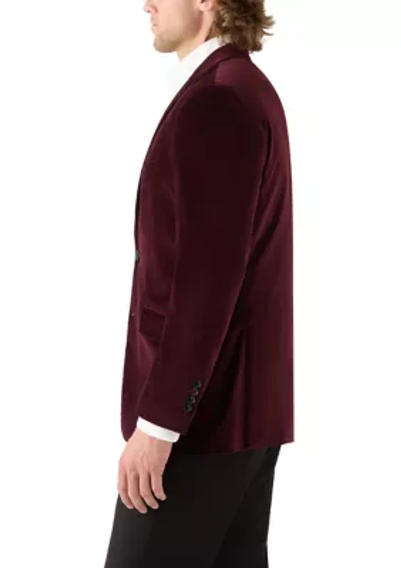 Velvet Satin Lapel Sport Coat