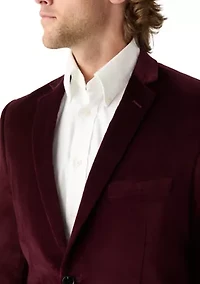 Velvet Satin Lapel Sport Coat