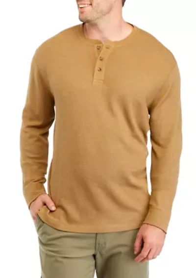 Big & Tall Thermal Henley T-Shirt
