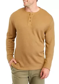 Big & Tall Thermal Henley T-Shirt