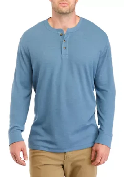 Big & Tall Thermal Henley T-Shirt